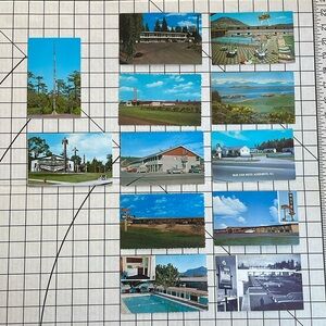 Lot of 12 Vintage Canada Motel & Travel Postcards – 1950s–1970s Chrome Era – BC